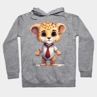 Cheetah Wearing a Tie Hoodie